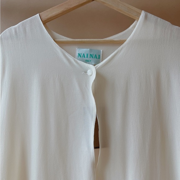 Vintage 100% Silk Cream Tank Top Made in Italy - Picture 2 of 3